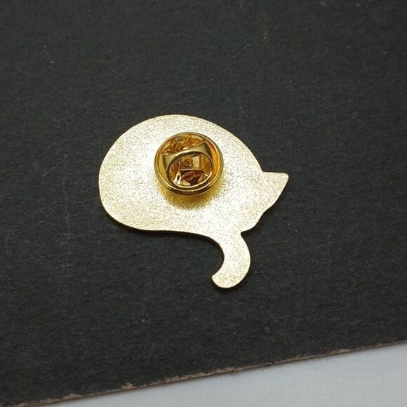 black cat alloy pin Constellation Celestial cat crescent - Picture 6 of 6